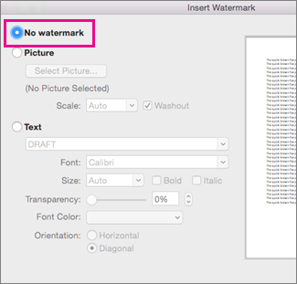 remove watermark in word for mac 2008