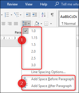 change spacing in word for mac document